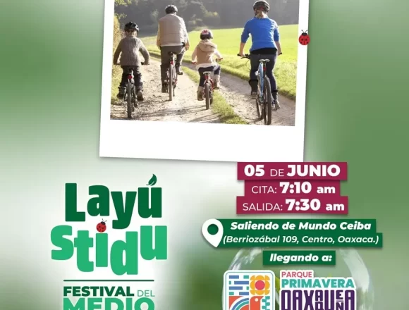 Iniciará Festival del Medio Ambiente “Layú Stidu” con paseo ciclista por el Medio Ambiente