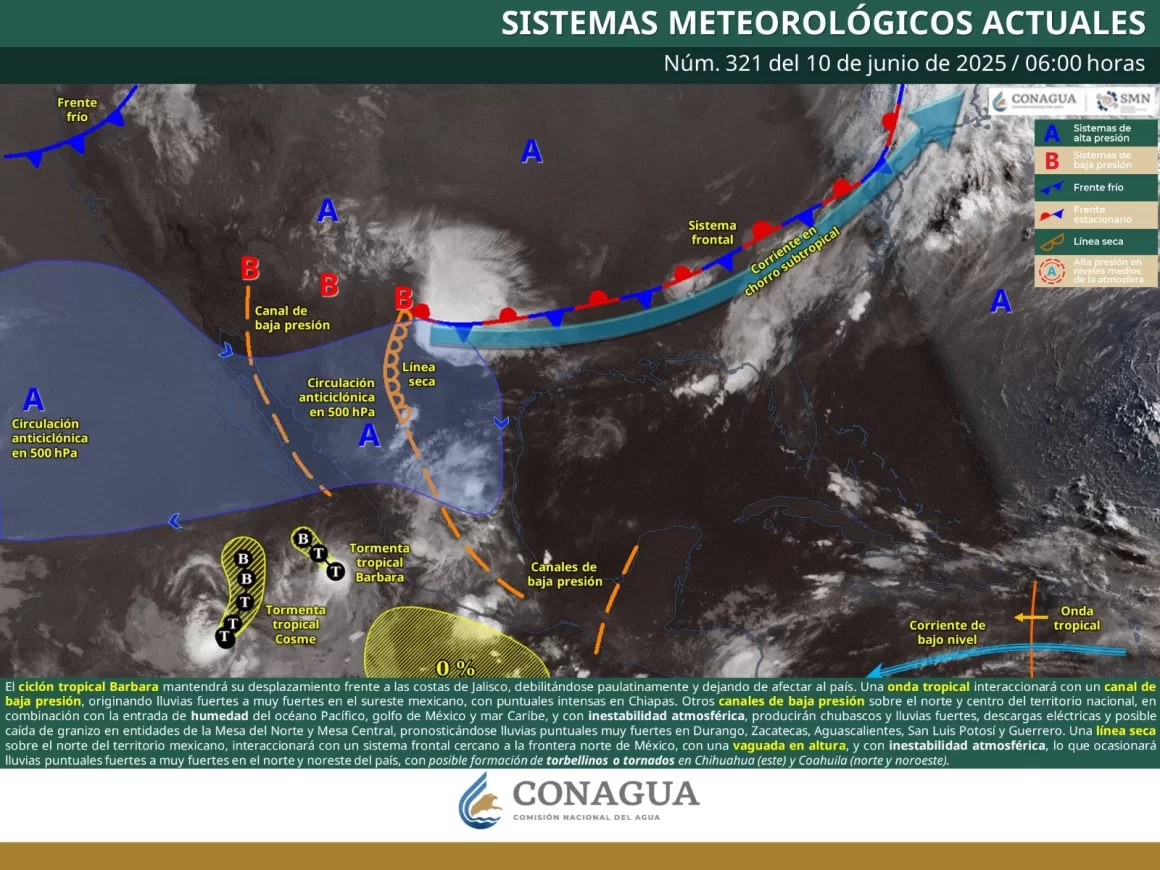 Este martes persistirán lluvias con tormentas durante la tarde en Oaxaca