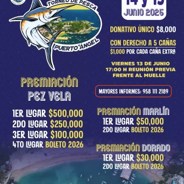 Fijan nuevas fechas para Segundo Torneo de Pesca Deportiva en Puerto Ángel 2025