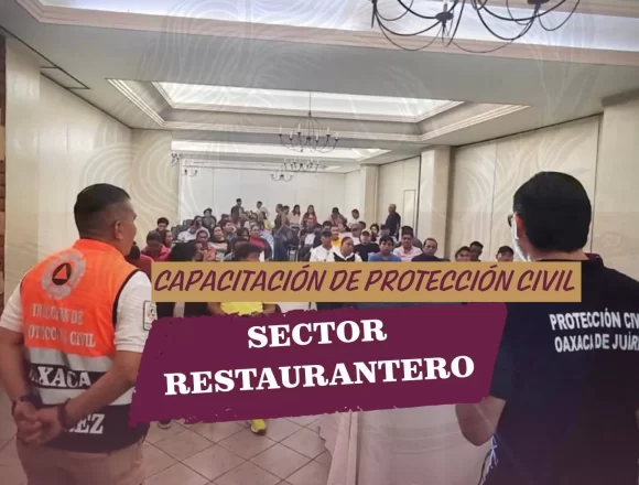 Capacitan a trabajadores del sector restaurantero en protocolos de Protección Civil