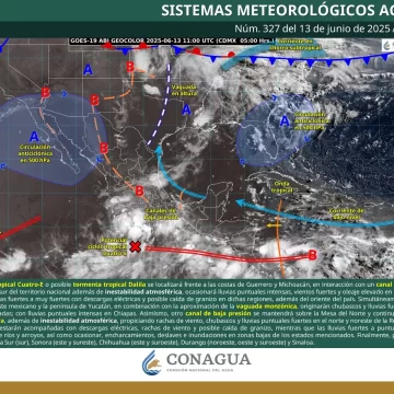 Prevén condiciones atmosféricas inestables en Oaxaca por potencial ciclón tropical Cuatro-E