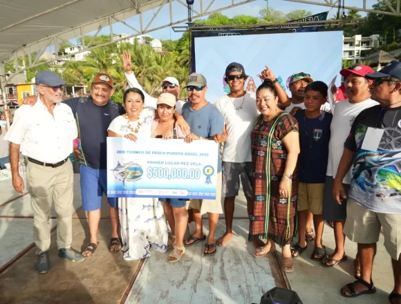 Realizan Segundo Torneo de Pesca Deportiva Puerto Ángel 2025
