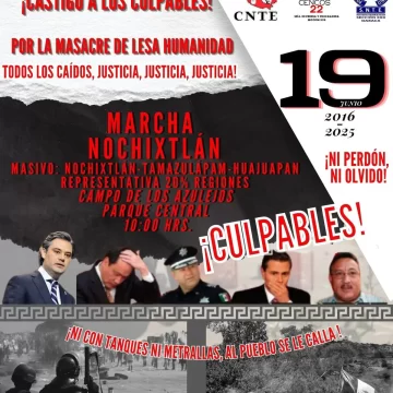 Sección 22 convoca a marchas en Nochixtlán y Tlaxiaco por justicia a víctimas del 19 de junio de 2016