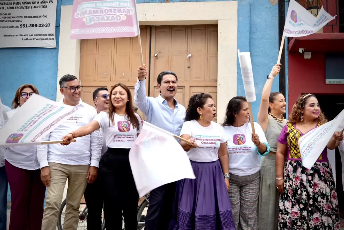 Oaxaca de Juárez reafirma su compromiso con la niñez en la Caravana para Erradicar el Trabajo Infantil