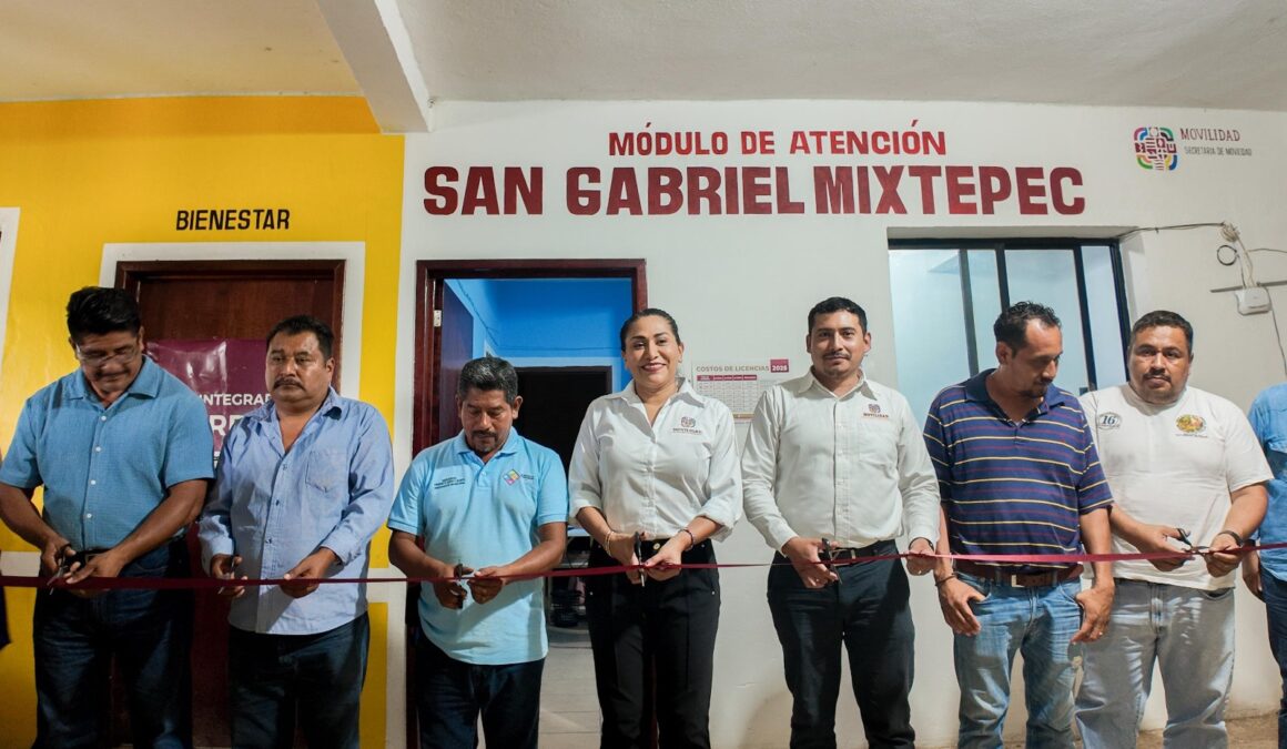 Inaugura Semovi módulo de atención en San Gabriel Mixtepec