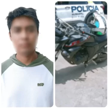 Policía Vial detiene a conductor de motocicleta al presentar presuntas alteraciones en sus numerales