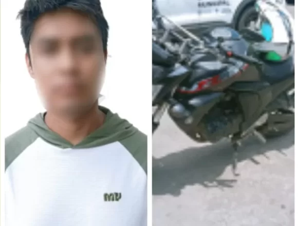 Policía Vial detiene a conductor de motocicleta al presentar presuntas alteraciones en sus numerales