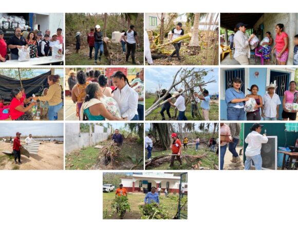e038e13e-b306-4a9e-bba3-c7011c219a5c Diputadas y diputados locales apoyan en trabajos de limpieza, remoción de escombros y retiro de árboles en comunidades afectadas por el huracán “Erick”