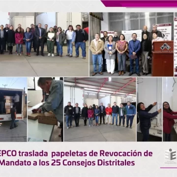 El IEEPCO traslada  papeletas de Revocación de Mandato a los 25 Consejos Distritales