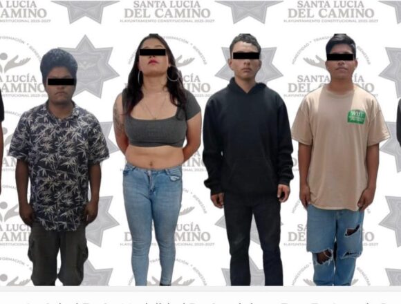 Policía de Santa Lucía del Camino, detiene a presunta banda dedicada a la venta de droga y robo de motocicletas
