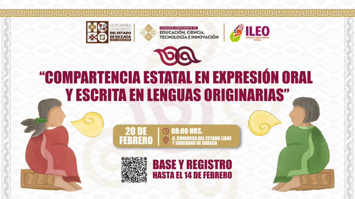 Congreso del Estado convoca a participar en la Compartencia Estatal en Expresión Oral y Escrita en Lenguas Originarias