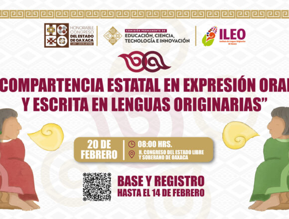 Congreso del Estado convoca a participar en la Compartencia Estatal en Expresión Oral y Escrita en Lenguas Originarias
