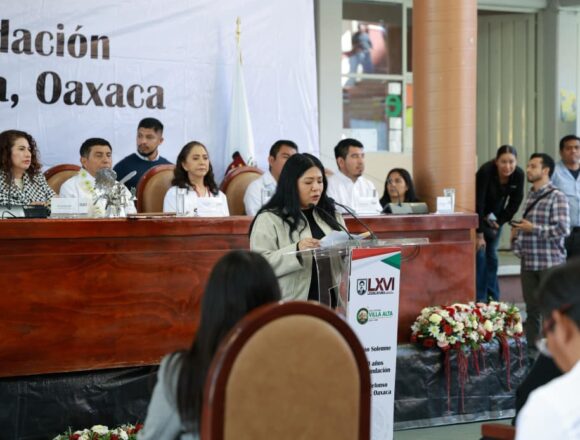 Reconoce diputada Tania Caballero Navarro a San Ildefonso Villa Alta por sus 500 años de historia