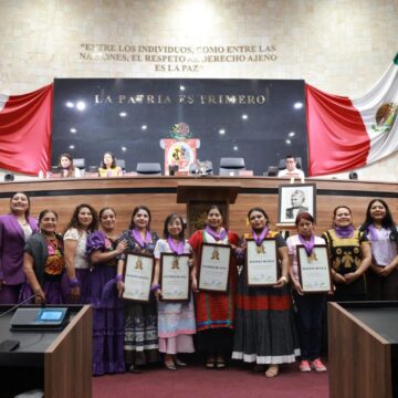Poder Legislativo otorga medalla “Juana Catalina Egaña” a cinco mujeres oaxaqueñas destacadas