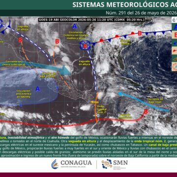 IMG-20260526-WA0012.jpg Persistirán lluvias, vientos fuertes y ambiente caluroso en el estado
