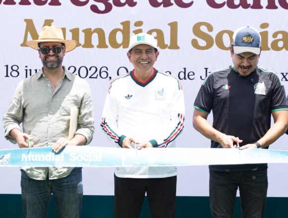 Con inversión de 69.5 mdp para canchas “Mundial Social” en Oaxaca; infancias y juventudes tienen mejores oportunidades