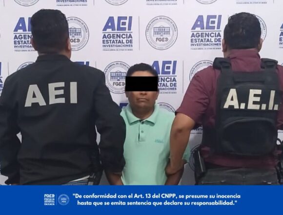 Fiscalía de Oaxaca ejecuta orden de aprehensión por homicidio calificado ocurrido en San Pedro Amuzgos
