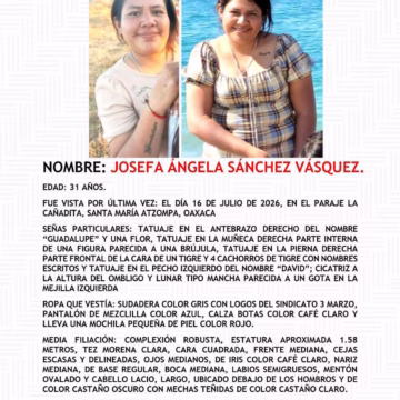 FB_IMG_1784579277774 Madre de joven desaparecida pide ayuda para localizar a su hija en Oaxaca.