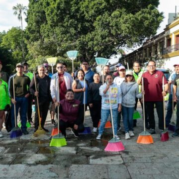 Realizan Mega Tequio para embellecer el Centro Histórico de Oaxaca