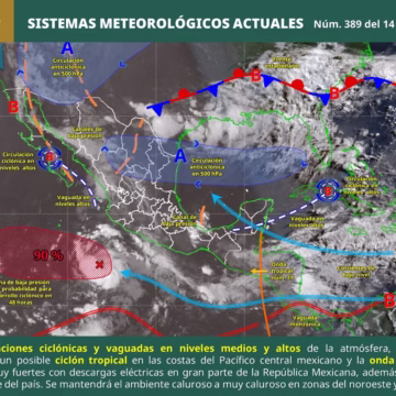 Persistirán lluvias de intensidad variable y oleaje elevado en el litoral oaxaqueño