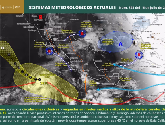 Persistirá el potencial de lluvias y oleaje elevado en Oaxaca