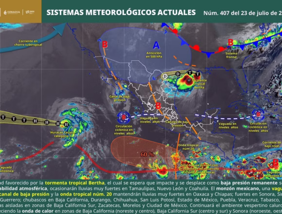 Lluvias, vientos fuertes y mar de fondo marcarán las condiciones del tiempo en Oaxaca 