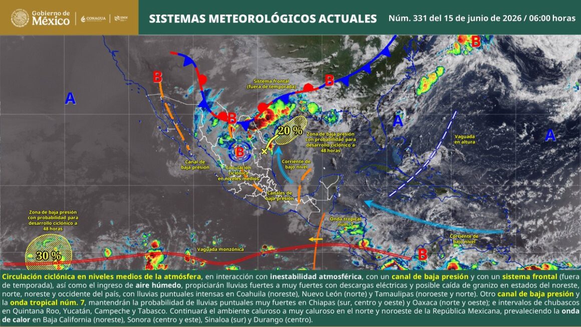 Continuarán lluvias en gran parte de Oaxaca: Protección Civil