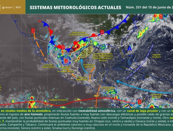 Continuarán lluvias en gran parte de Oaxaca: Protección Civil