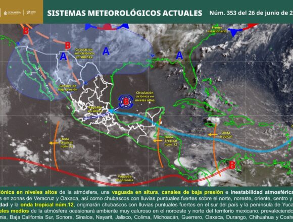 Persistirán lluvias con tormentas eléctricas y rachas de viento durante la tarde en Oaxaca