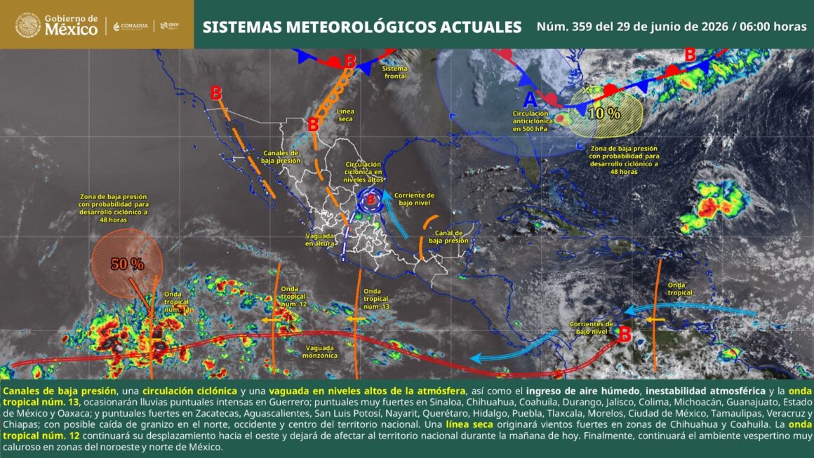 Lluvias y tormentas eléctricas marcarán las condiciones del tiempo en Oaxaca: Protección Civil