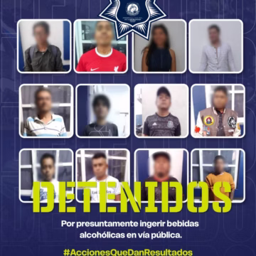 Cero Tolerancia: Policía Municipal de Oaxaca de Juárez sanciona consumo de alcohol en la vía pública durante el fin de semana