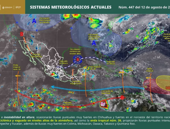 IMG-20260812-WA0004 Temperaturas elevadas y lluvias localizadas se prevén para este miércoles en Oaxaca