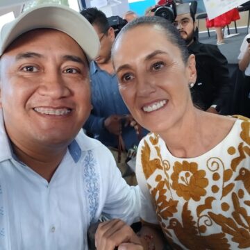 Acompaña Antonino Morales a Sheinbaum en gira por Oaxaca; destaca acciones históricas