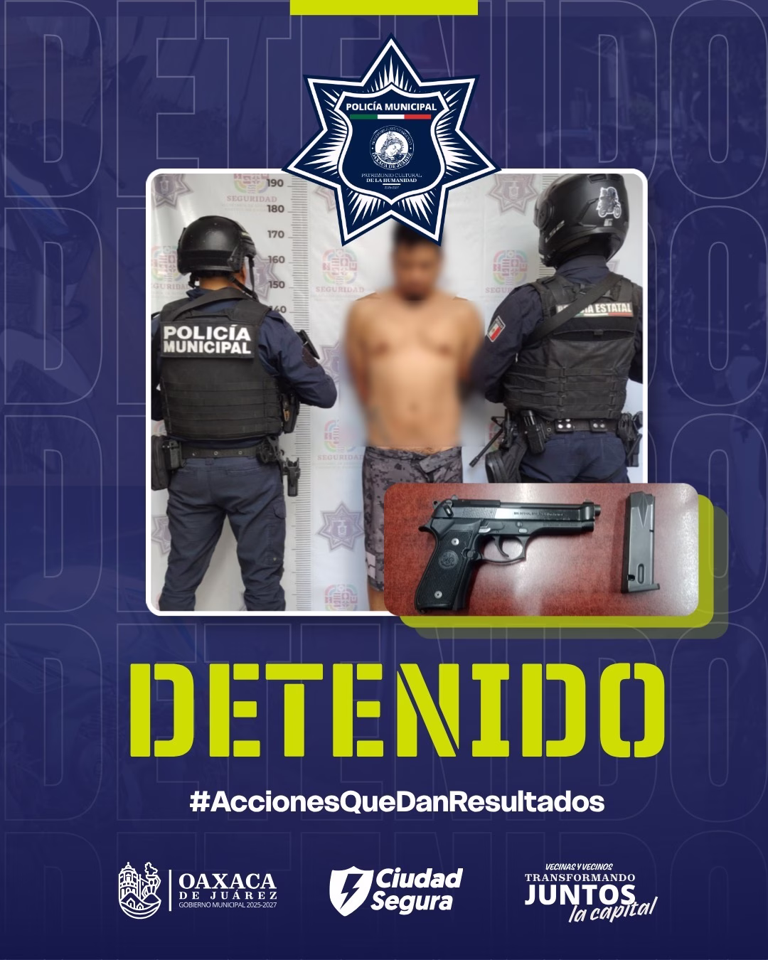 WhatsApp Image 2026-08-04 at 3.15.46 PM Detienen a una persona por el presunto delito de portación de arma de fuego en Oaxaca de Juárez
