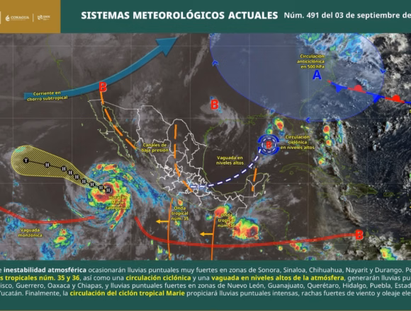 Persisten lluvias y condiciones de tormenta en Oaxaca