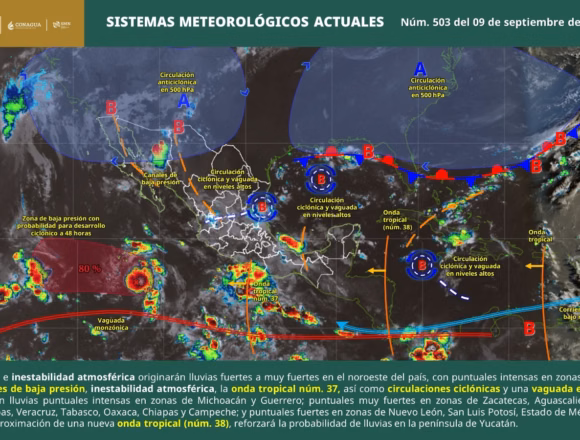 Prevén lluvias localmente intensas y rachas de viento en Oaxaca