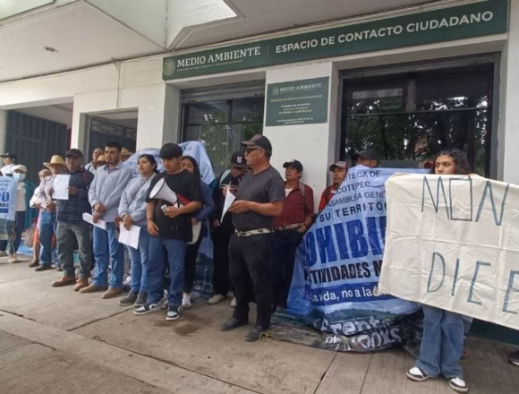 Frente No a la Minería exige a Semarnat negar nueva ampliación de minera Cuzcatlán.