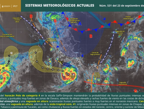 IMG-20260923-WA0001 Oaxaca mantendrá lluvias fuertes a intensas por influencia de “Polo”