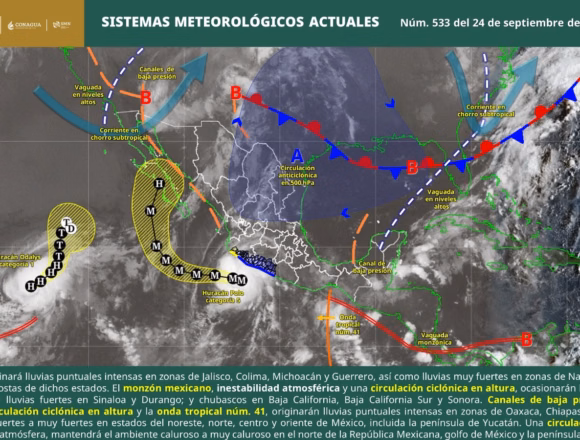 Lluvias fuertes y oleaje elevado continuarán en Oaxaca