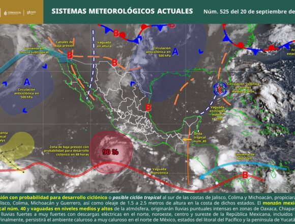 CLIMA-15 Prevén breves periodos de lluvia en territorio oaxaqueño
